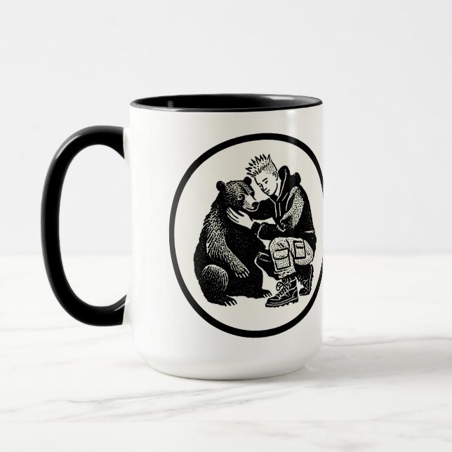 Approachable Wolf : Buddy Bear Mug (Gauche)