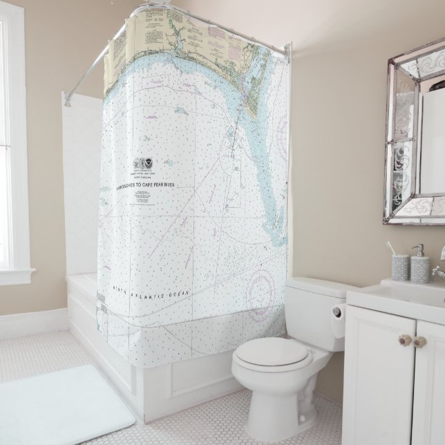 Approaches to Cape Fear River Nautical Chart 11536 (In Situ)