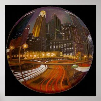 APPROACHING DOWNTOWN POSTER