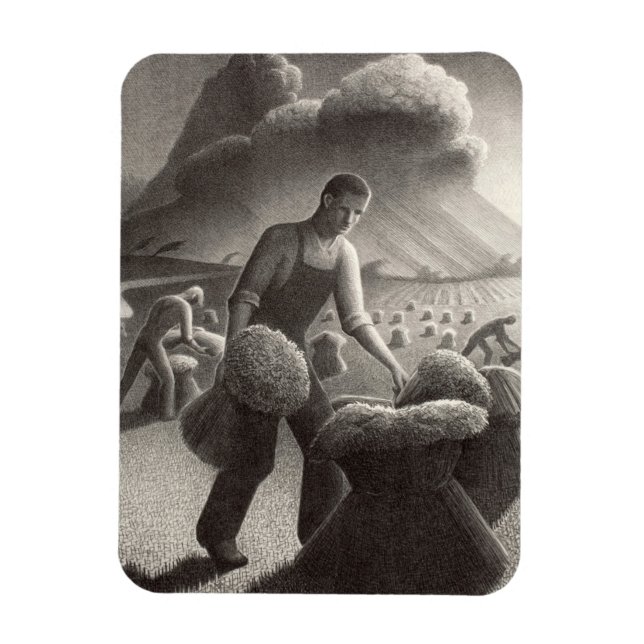 Approaching Storm by Grant Wood Magnet (Vertical)