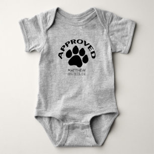 Approved Baby born in Dog Year 2018 Name Bodysuit
