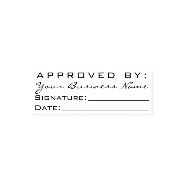 Approved By Bookkeeping Signature Name Date Self-inking Stamp (Design)
