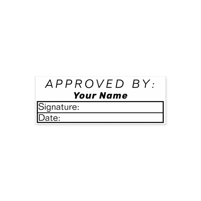 Approved By Bookkeeping Signature Name Date Self-inking Stamp (Design)