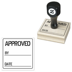 Approved By Date custom colour rubber office stamp