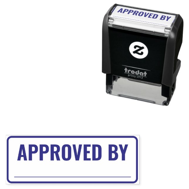 Approved By Date Text Business Office Self-inking Stamp (In Situ)