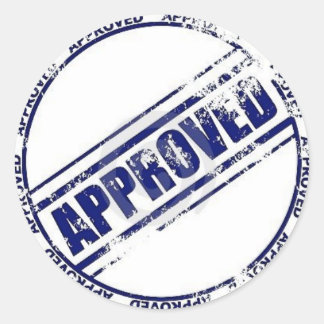 Approved Classic Round Sticker