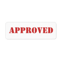 APPROVED label