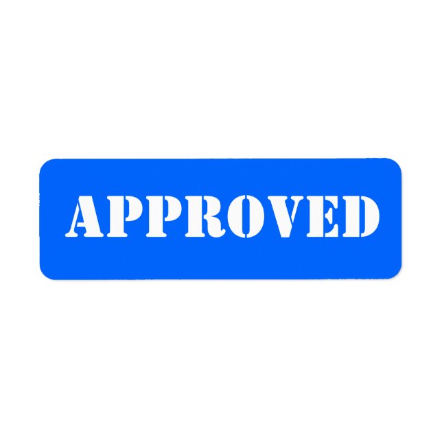 APPROVED label (Front)