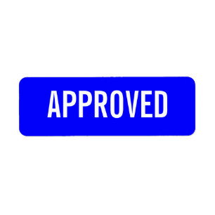 APPROVED label