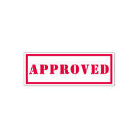Approved Red White Accepted Quality Control Passed