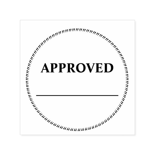 Approved round seal approval business docs self inking stamp Zazzle