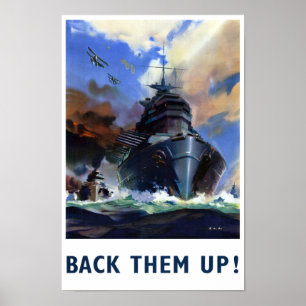 Appuyez-les sur une affiche militaire Vintage