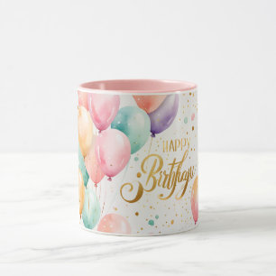appy Birthday Pastel Balloon Bliss Mug
