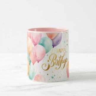 appy Birthday Pastel Balloon Bliss Mug