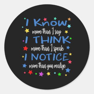 Apraxia Awareness Shirt Love &amp; Support Apraxia Classic Round Sticker