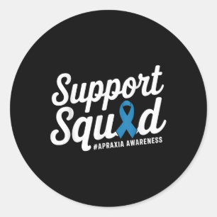 Apraxia Awareness Support Squad Classic Round Sticker