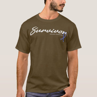 Apraxia Awareness Survivor Glitter Ribbon Hope For T-Shirt