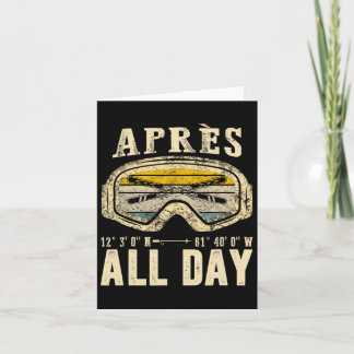 Apres All Day Winter Sports Apres Ski Lover Skiing Card