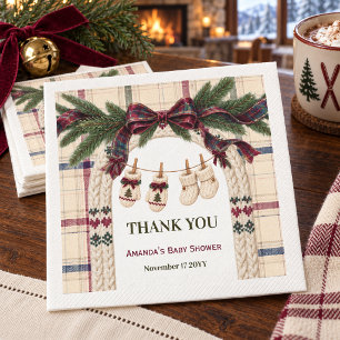 Après Bébé Country Club Preppy Ski Baby Shower Napkin