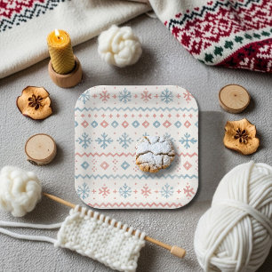 Après Bébé Fair Isle Pattern Ski Club Paper Plate