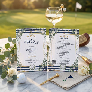 Après Golf Bachelorette Party Invitation Itienary