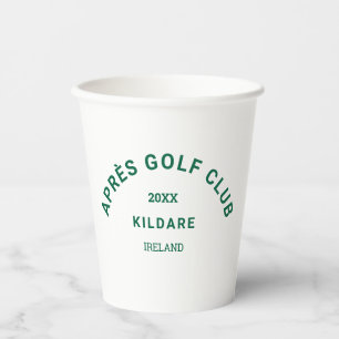 Après Golf Club Forest Green Golf Social Crest Paper Cups