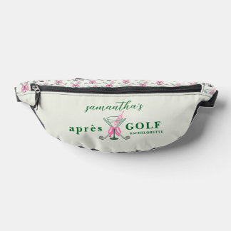 Aprés Golf Martini Coquette Bow Bachelorette Party Fanny Pack
