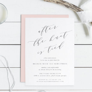 Après le noeud est lié Mariage Brunch Invitation