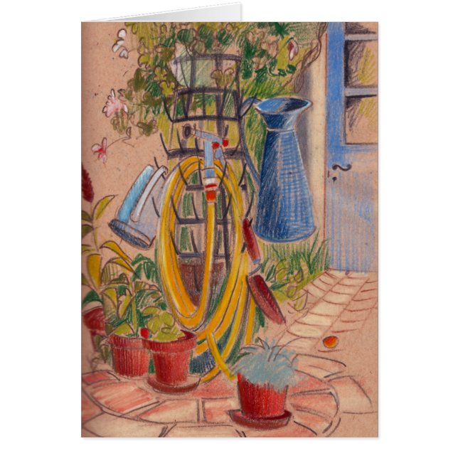 Après-midi dans une carte française de jardin (Devant)