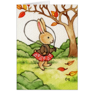 Après-midi d'automne - art mignon de lapin