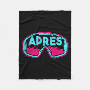 Après retro ski snowboard vintage 80s 90s skiing fleece blanket
