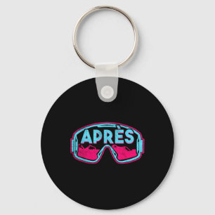 Après, Retro Ski Snowboard Vintage 80s 90s Skiing Keychain