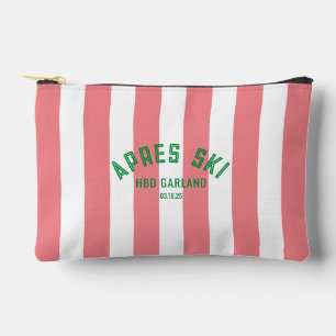 Apres Ski 2025 Pink Cabana Stripe Accessory Pouch