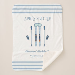 Apres Ski Bachelorette Party Sherpa Blanket