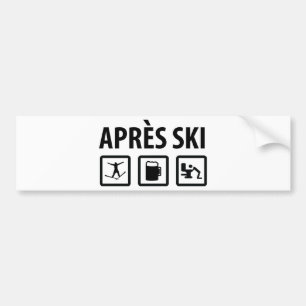 apres ski bumper sticker