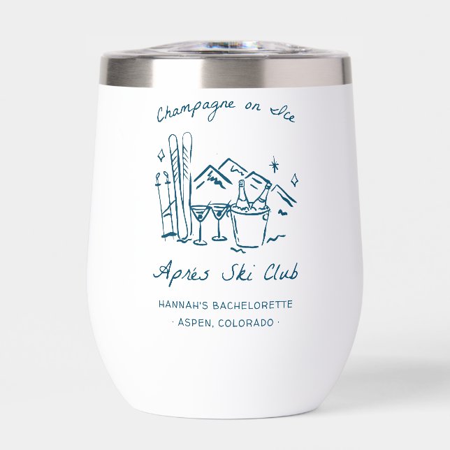 Après Ski Champagne on Ice Winter Bach Party (Front)