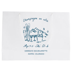 Après Ski Champagne on Ice Winter Bach Party Large Gift Bag
