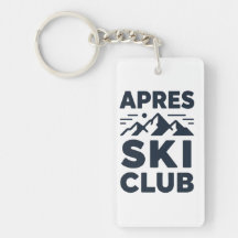 Apres Ski Club Mountain Logo - Custom Mens Winter 