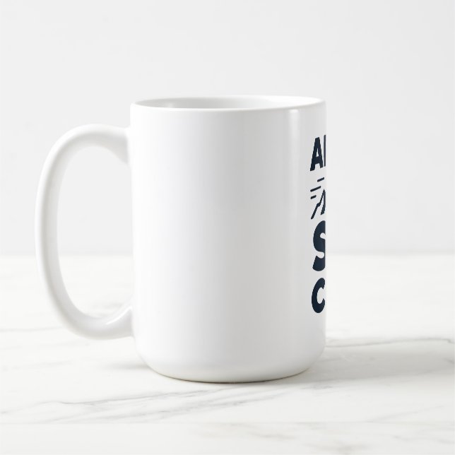 Apres Ski Club Mountain Logo - Custom Mens Winter  Coffee Mug (Left)