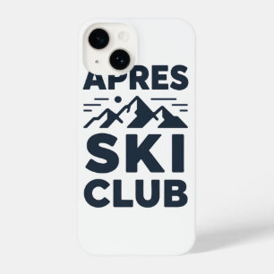 Apres Ski Club Mountain Logo - Custom Mens Winter  iPhone 14 Case