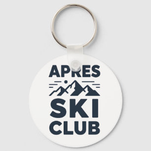 Apres Ski Club Mountain Logo - Custom Mens Winter  Keychain
