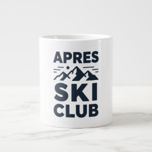Apres Ski Club Mountain Logo - Custom Mens Winter  Large Coffee Mug