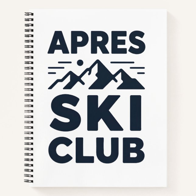 Apres Ski Club Mountain Logo - Custom Mens Winter  Notebook (Front)