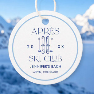 Apres Ski Club Winter Ski Bach Party Favour Tags