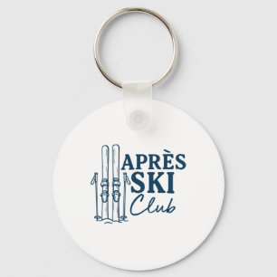 Apres Ski Club Winter Sports Skiing Keychain