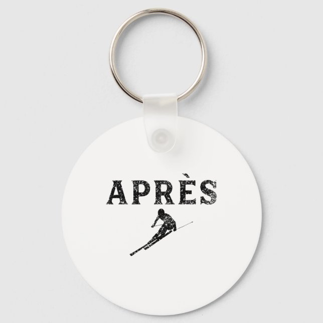 Apres Ski Coach Skiing Instructor Skier  Keychain (Front)
