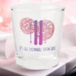 Apres Ski Funny Birthday Shot Glass<br><div class="desc">These funny birthday shot glasses read “it’s all downhill from here”. Perfect for Apres ski or winter parties. Find matching party items in my shop.</div>