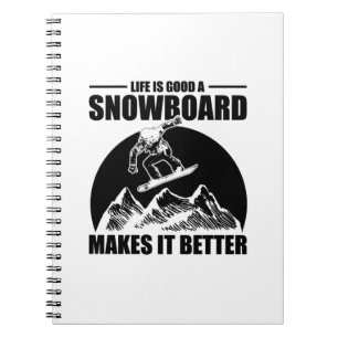 Apres-ski Gift   Snowboard Snowboarder Winter Xmas Notebook