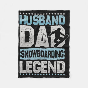 Aprés-ski Husband Dad Snowboarding Legend Snowboar Fleece Blanket