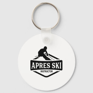 Apres Ski Instructor Party Afterski Skiing Skier Keychain